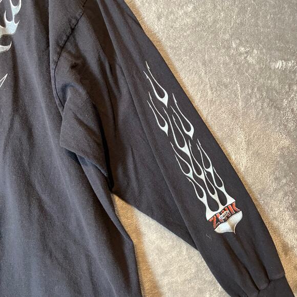 Vintage‎ Biker Shirt Lightning Flames long slevee Size 2XL - Picture 3 of 6